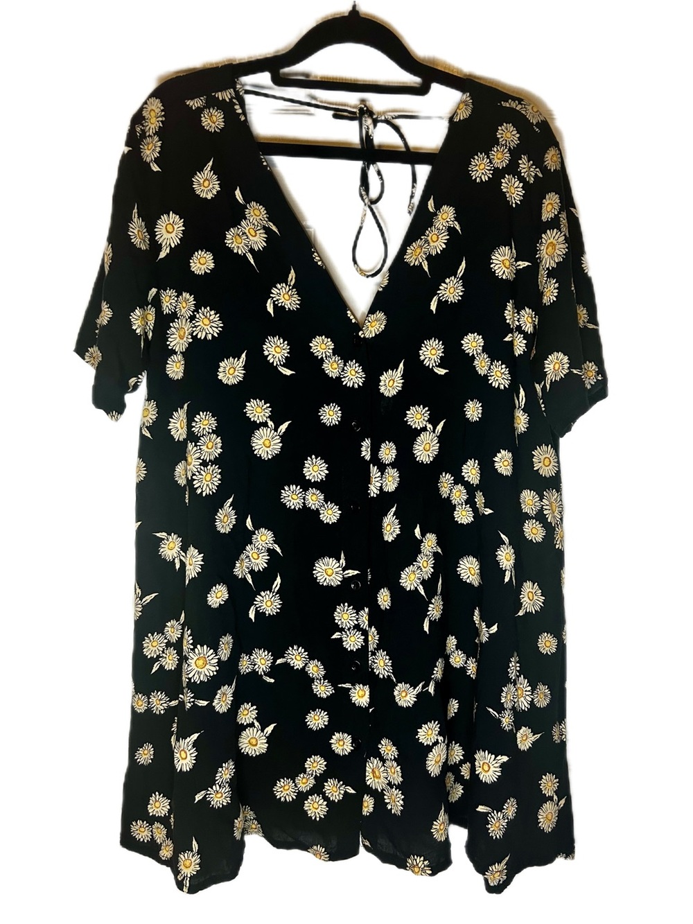 Motel Rocks Black Daisy Mini Dress